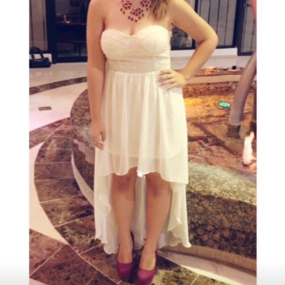 Strapless Cream Dress